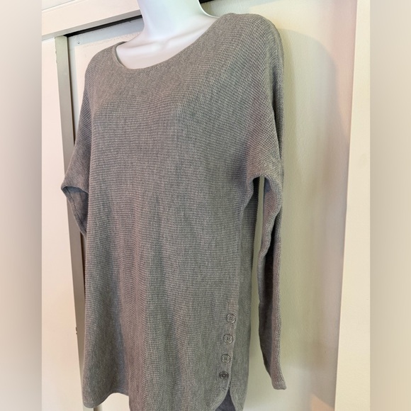 Michael Kors Light Gray Knit Sweater with Button Detail | NWT - Picture 4 of 7